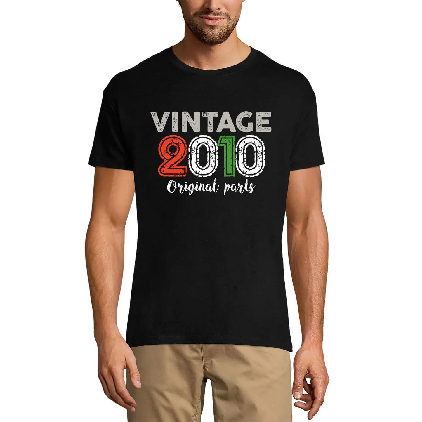 Men's Graphic T-Shirt Original Parts 2010 14th Birthday Anniversary 14 Year Old Gift 2010 Vintage Eco-Friendly Short Sleeve Novelty Tee