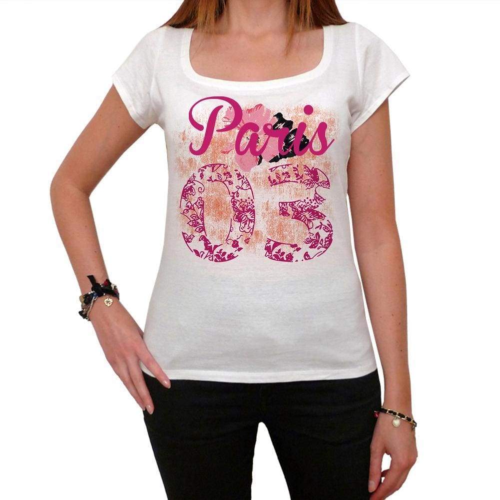 03, Paris, Women's Short Sleeve Round Neck T-shirt 00008 - ultrabasic-com