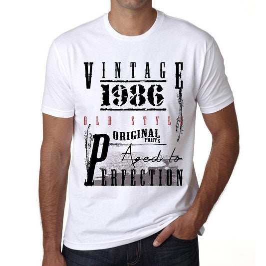 1986,birthday gifts for him,birthday t-shirts,Men's Short Sleeve Round Neck T-shirt - ultrabasic-com
