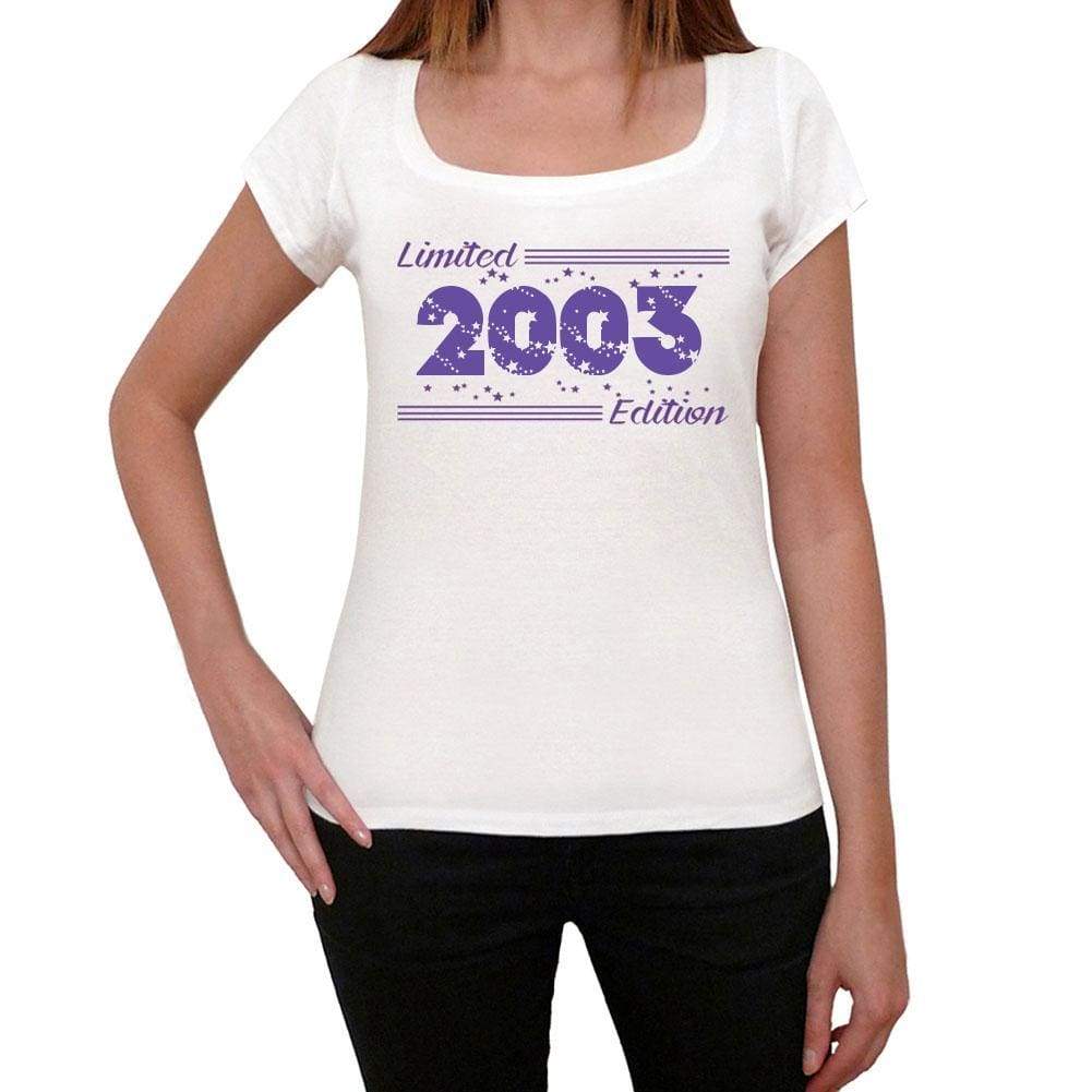 2003 Limited Edition Star Womens T-Shirt White Birthday Gift 00382 - White / Xs - Casual