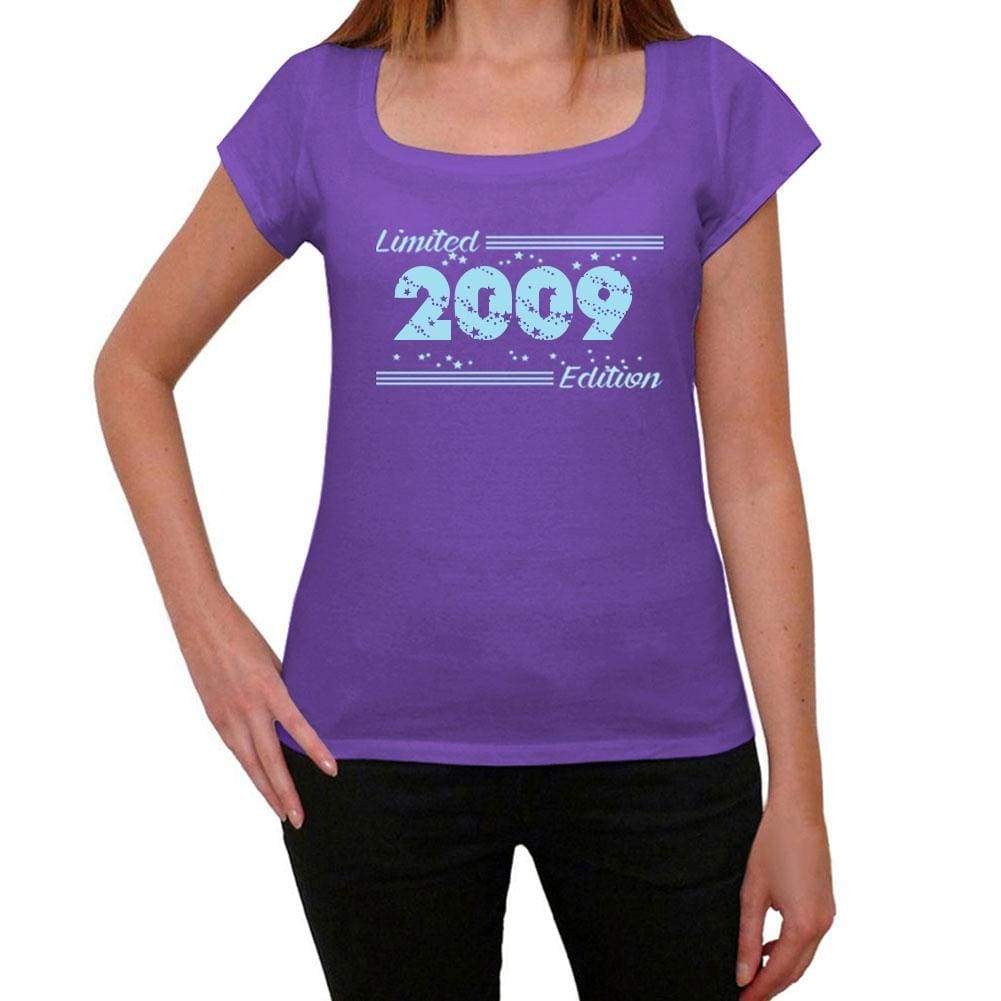 2009 Limited Edition Star Womens T-Shirt Purple Birthday Gift 00385 - Purple / Xs - Casual
