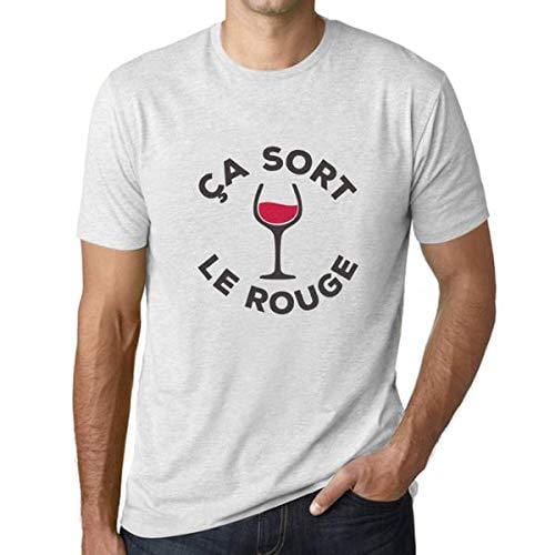 Homme T-Shirt Graphique Imprimé Vintage Tee Ça Sort Le Rouge Blanc Chiné