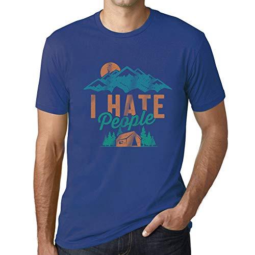 Ultrabasic - Graphique Hommes I Hate People Imprimé Tee T-Shirt Royal