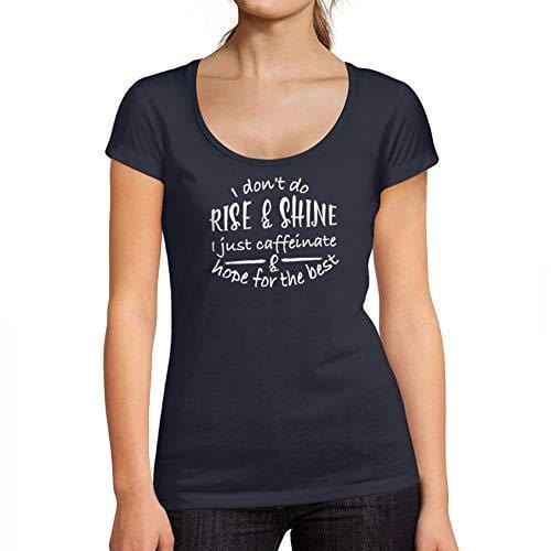 Ultrabasic - Tee-Shirt Femme col Rond Décolleté Rise and Shine