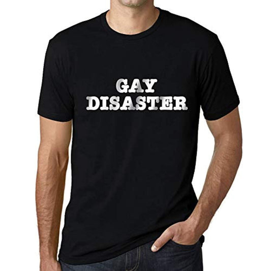 Ultrabasic Men's Graphic T-Shirt LGBT Gay Disaster Deep Black