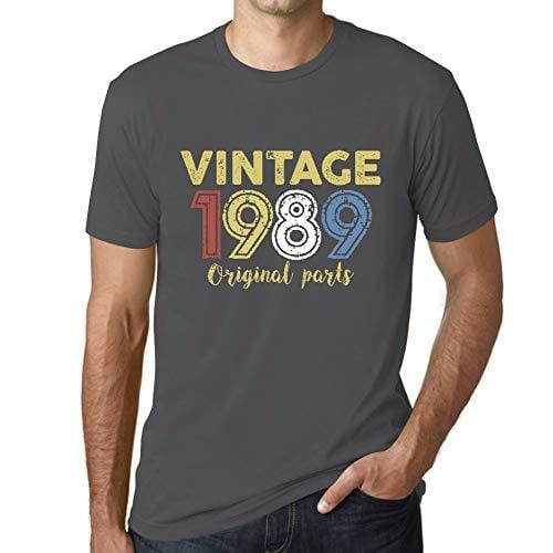Ultrabasic - Homme Graphique Vintage 1989 T-Shirt Gris Souris