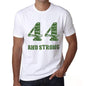 44 And Strong Men's T-shirt White Birthday Gift 00474 - Ultrabasic