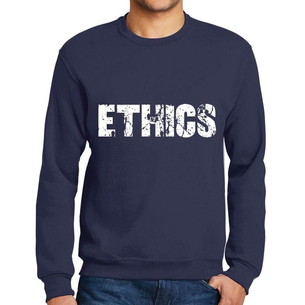 Ultrabasic Homme Imprimé Graphique Sweat-Shirt Popular Words Ethics French Marine