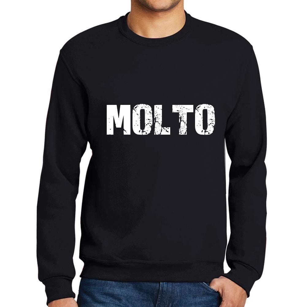 Ultrabasic Homme Imprimé Graphique Sweat-Shirt Popular Words MOLTO Noir Profond