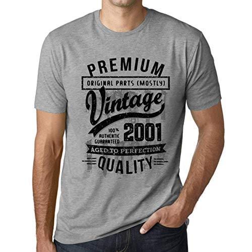 Ultrabasic - Homme T-Shirt Graphique 2001 Aged to Perfection Tee Shirt Cadeau d'anniversaire