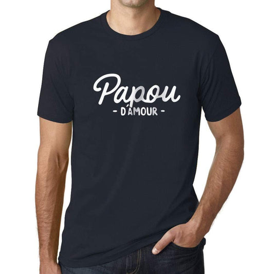 Ultrabasic - Homme Graphique Papou d'amour T-Shirt Marine Lettre