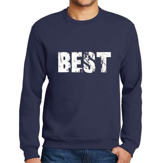 Ultrabasic Homme Imprimé Graphique Sweat-Shirt Popular Words Best French Marine