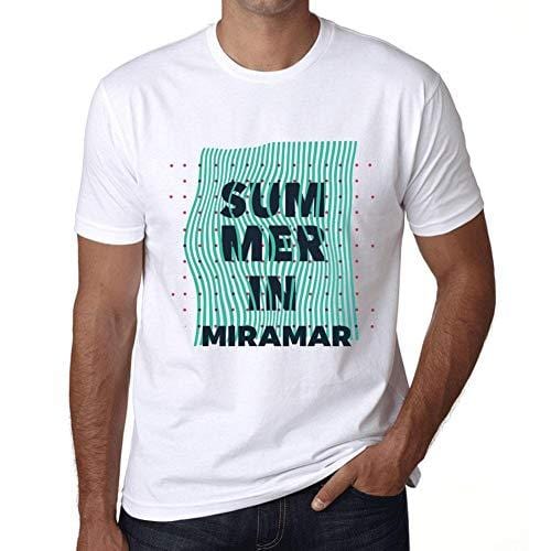 Ultrabasic - Homme Graphique Summer in Miramar Blanc