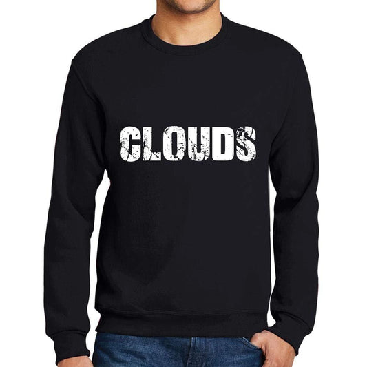 Ultrabasic Homme Imprimé Graphique Sweat-Shirt Popular Words Clouds Noir Profond