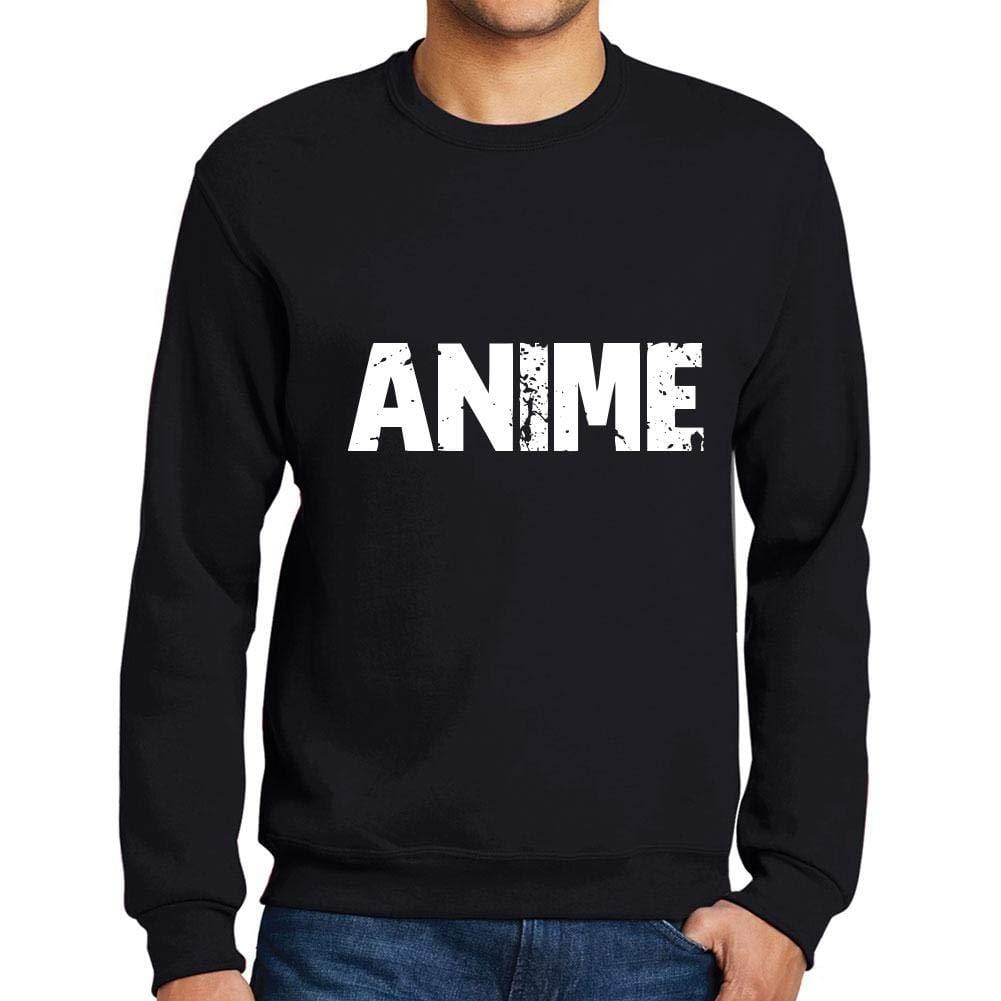 Ultrabasic Homme Imprimé Graphique Sweat-Shirt Popular Words Anime Noir Profond