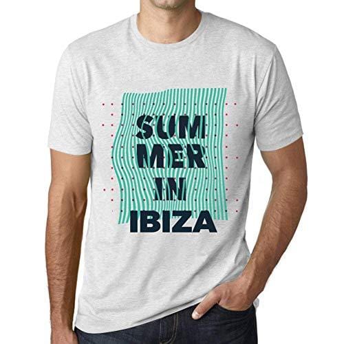 Ultrabasic - Homme Graphique Summer in Ibiza Blanc Chiné