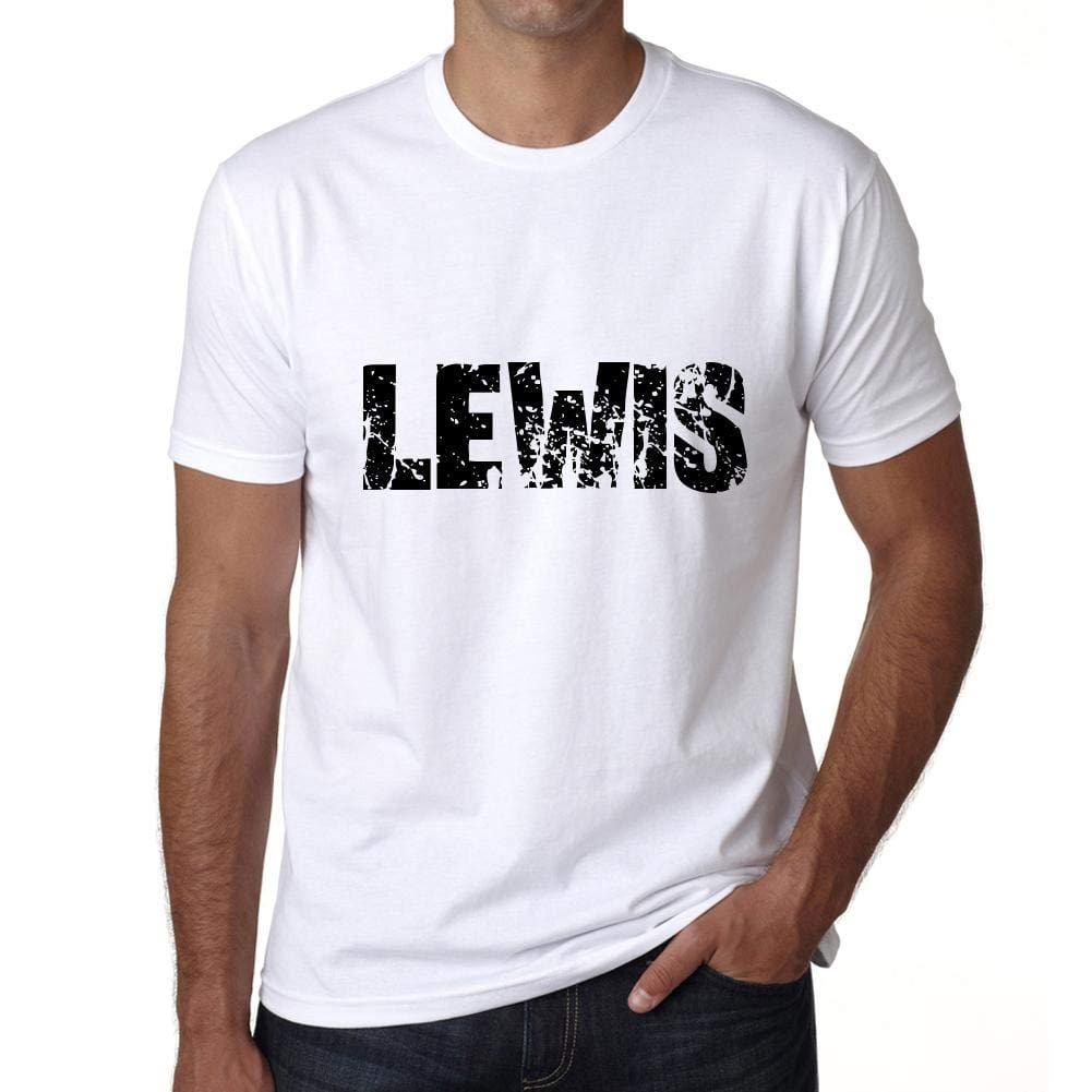 Ultrabasic ® Nom de Famille Fier Homme T-Shirt Nom de Famille Idées Cadeaux Tee Lewis Blanc