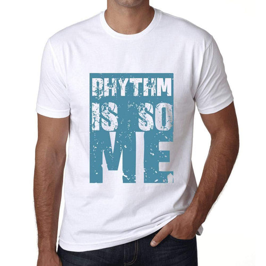 Homme T-Shirt Graphique Rhythm is So Me Blanc