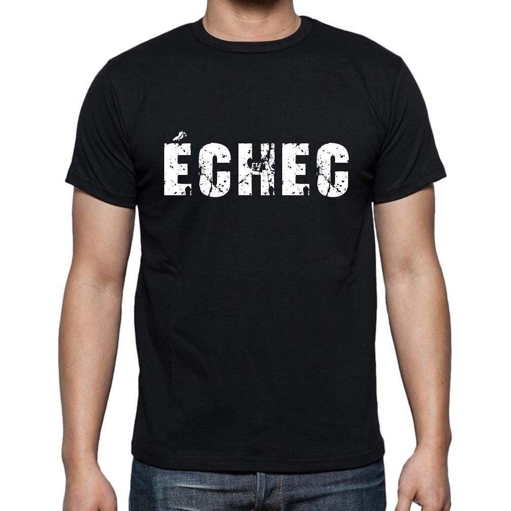 échec, t-Shirt pour Homme, en Coton, col Rond, Noir