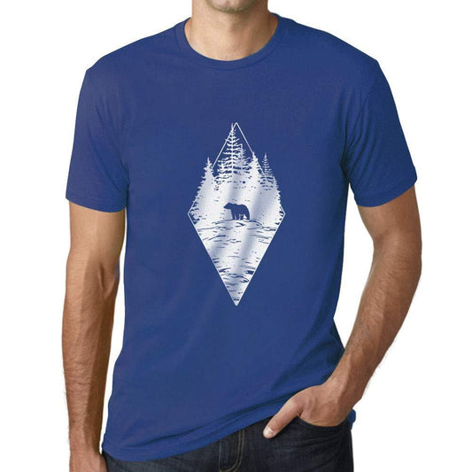 Ultrabasic - Homme T-Shirt Graphique Ours de la Forêt Royal