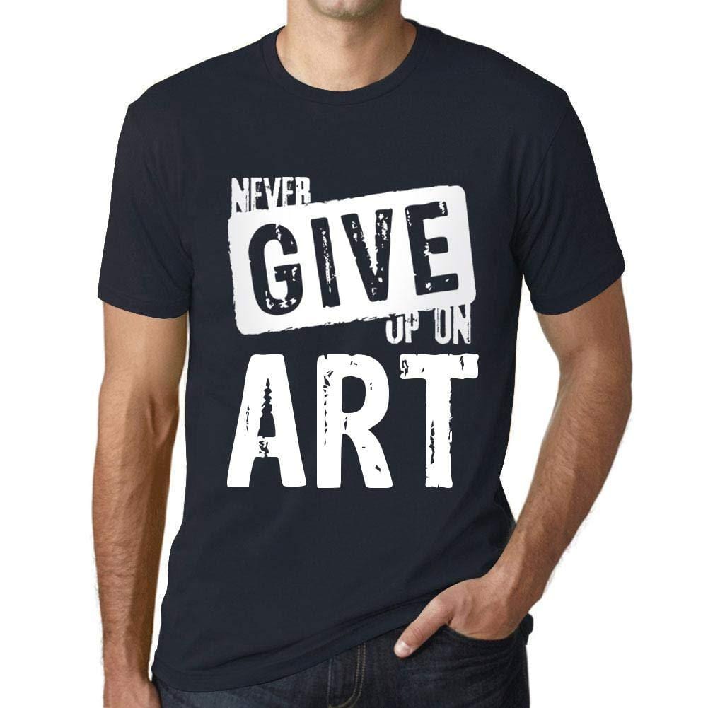 Ultrabasic Homme T-Shirt Graphique Never Give Up on Art Marine