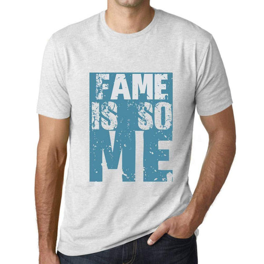 Homme T-Shirt Graphique Fame is So Me Blanc Chiné