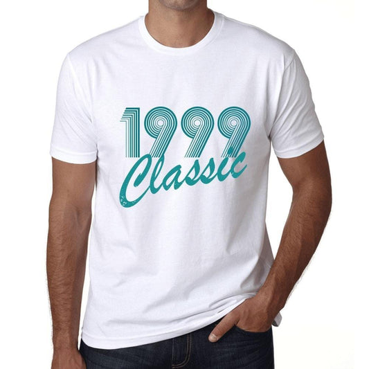 Ultrabasic - Homme T-Shirt Graphique Years Lines Classic 1999 Blanc
