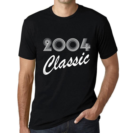 Ultrabasic - Homme T-Shirt Graphique Years Lines Classic 2004 Noir Profond