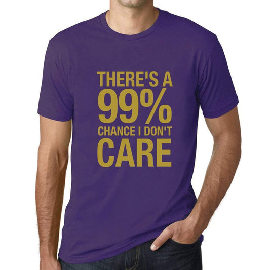 Ultrabasic Homme T-Shirt Graphique There's a Chance I Don't Care Violet Foncé