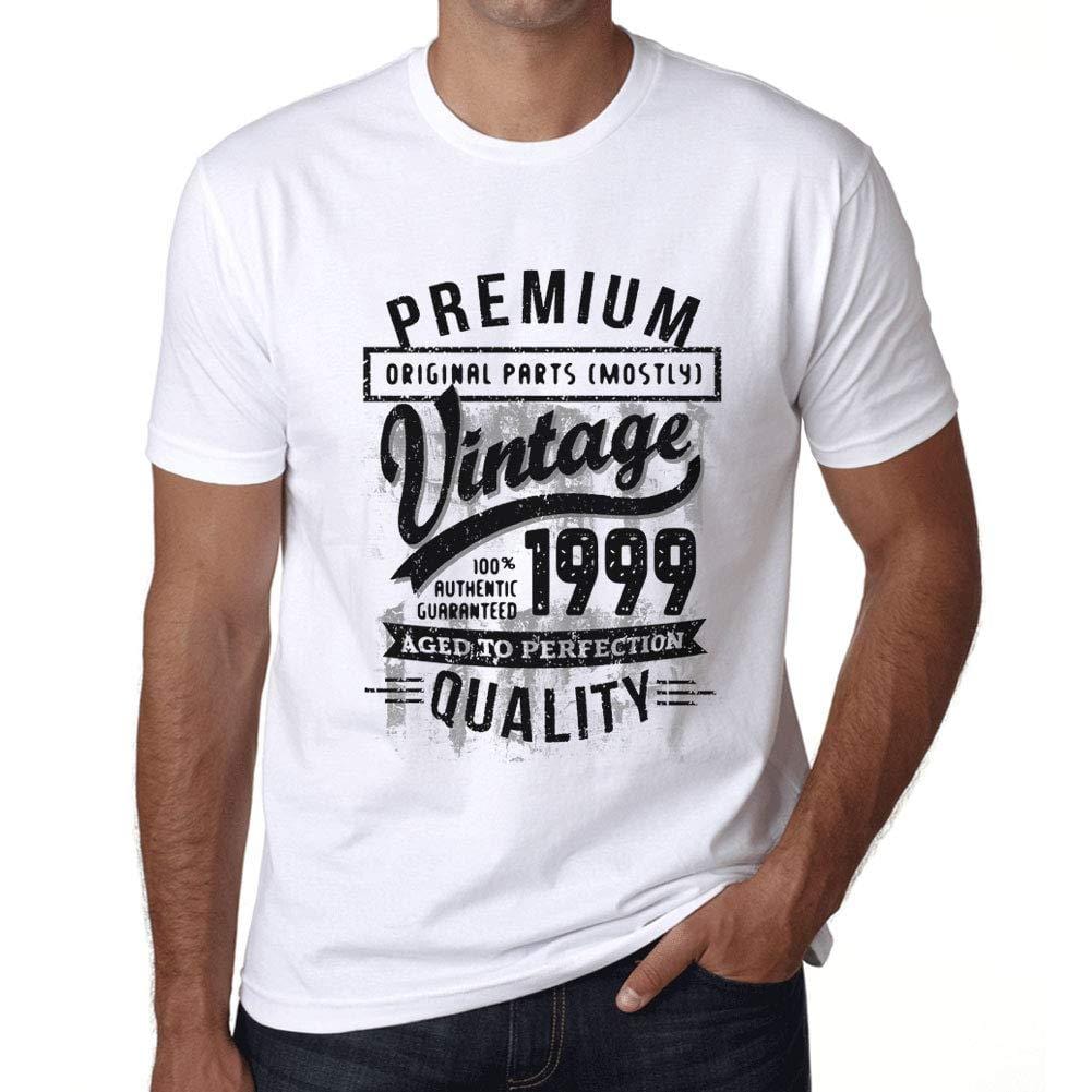 Ultrabasic - Homme Graphique 1999 Aged to Perfection T-Shirt - Cadeau d'anniversaire pour 20 Ans Blanco