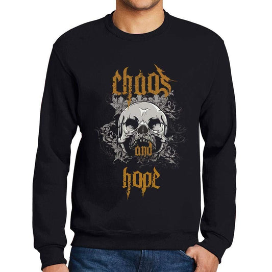 Ultrabasic - Homme Imprimé Graphique Sweat-Shirt Chaos and Hope Noir Profond