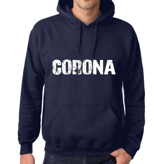 Ultrabasic Homme Femme Unisex Sweat à Capuche Hoodie Popular Words Corona French Marine