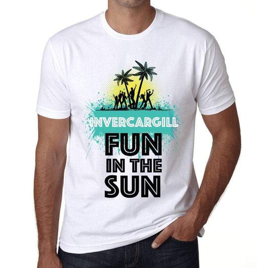 Homme T Shirt Graphique Imprimé Vintage Tee Summer Dance INVERCARGILL Blanc