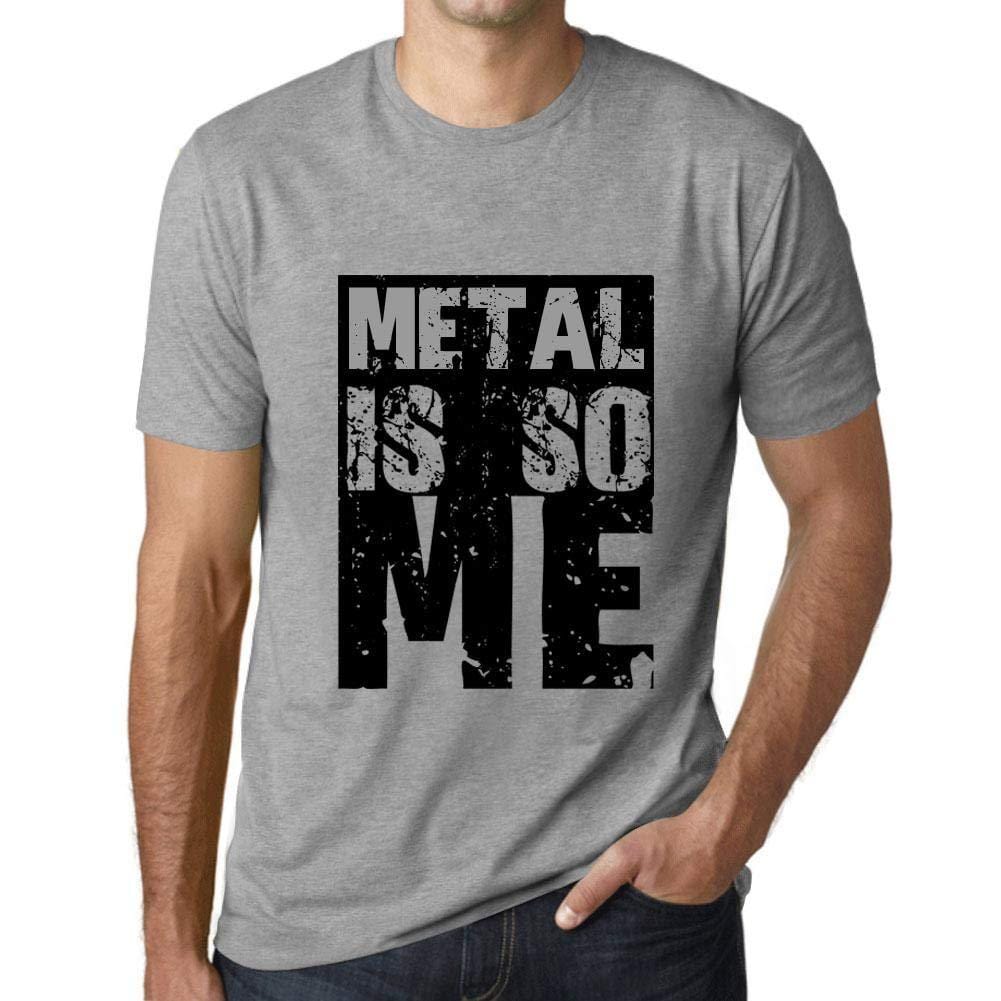 Homme T-Shirt Graphique Metal is So Me Gris Chiné
