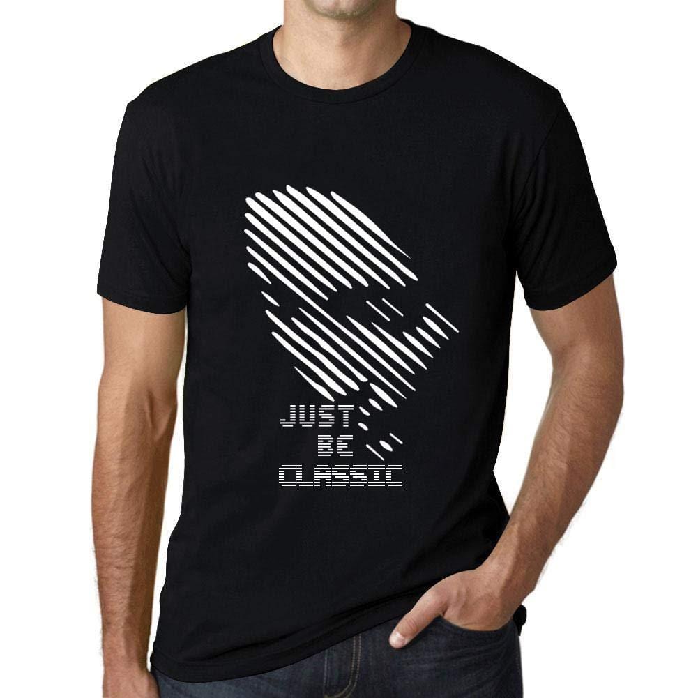 Ultrabasic - Homme T-Shirt Graphique Just be Classic Noir Profond