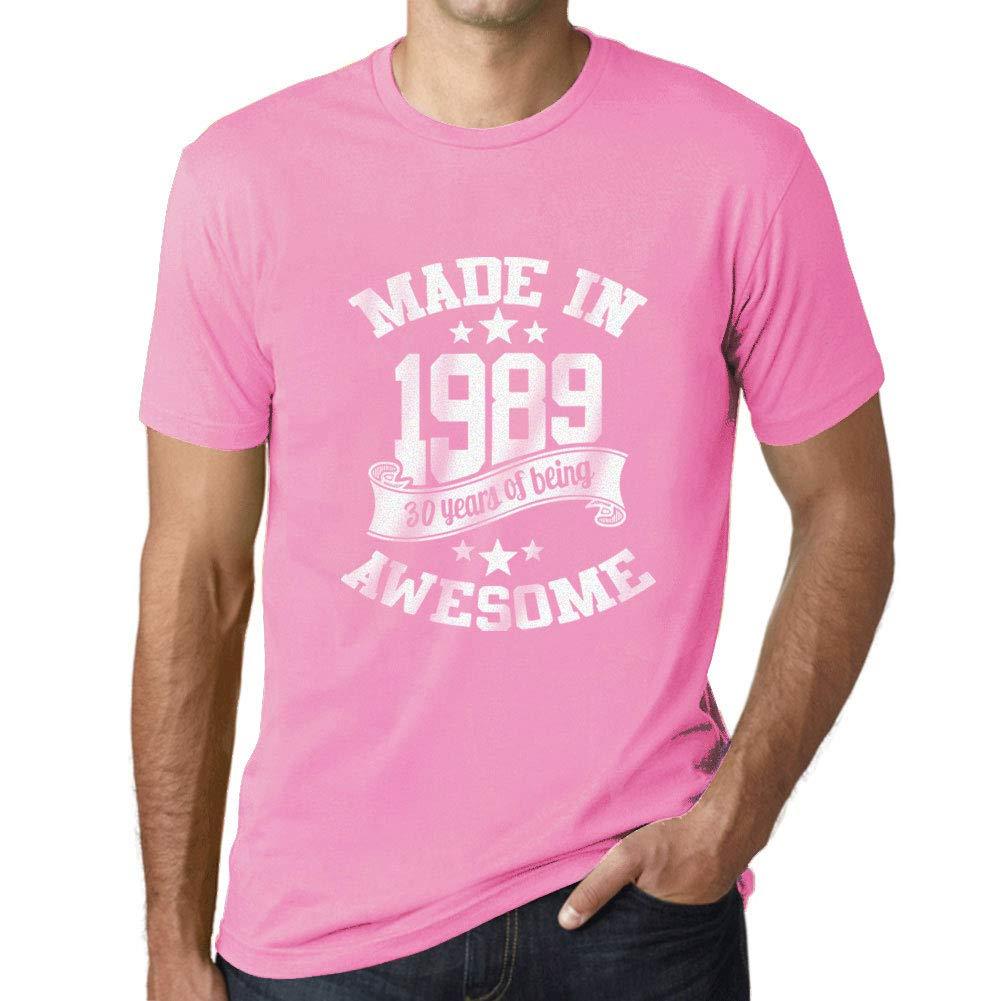 Ultrabasic - Homme T-Shirt Graphique Made in 1989 Awesome 30ème Anniversaire Rose Orchidée