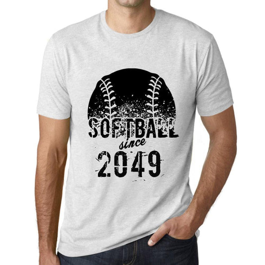 Men&rsquo;s Graphic T-Shirt Softball Since 2049 Vintage White - Ultrabasic