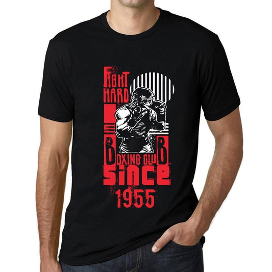 Men&rsquo;s Graphic T-Shirt Fight Hard Since 1955 Deep Black - Ultrabasic
