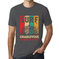 Men's Graphic T-Shirt Surf Summer Time CHARLEVOIX Mouse Grey