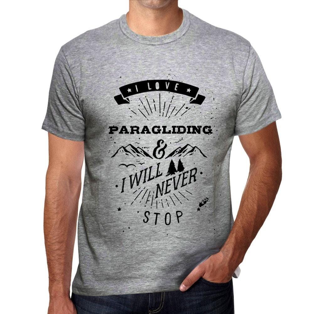 Paragliding I Love Extreme Sport, Tshirt Homme, Gris Tshirt, Cadeau Homme