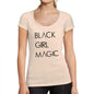 Graphic Black Girl Magic Women's Tee Shirt White Letters Print T-Shirt - Ultrabasic