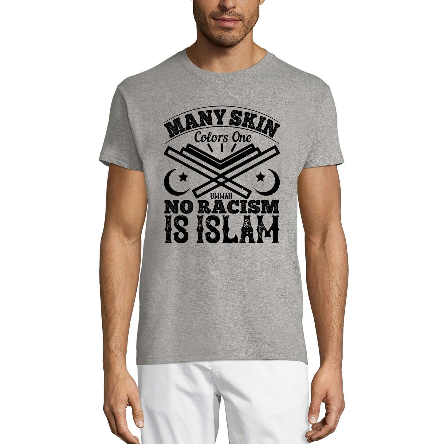 ULTRABASIC Men's T-Shirt No Racism is Islam - Muslim Tee Shirt