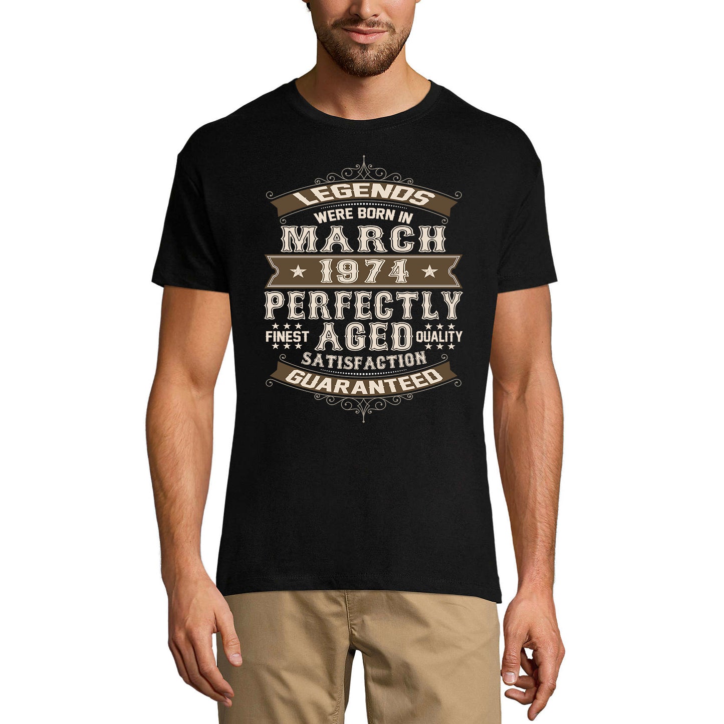 ULTRABASIC Men's T-Shirt Legends were Born in March 1974 - Perfectly Aged 47th Birthday Gift Tee Shirt