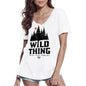 ULTRABASIC Women's V-Neck T-Shirt Wild Westfine Forest - Short Sleeve Tee shirt