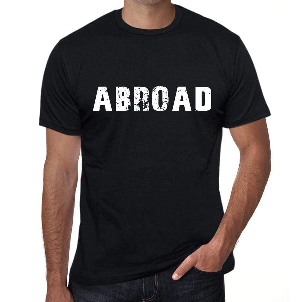 Abroad Mens Vintage T Shirt Black Birthday Gift 00554 - Black / Xs - Casual
