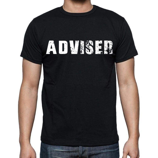Adviser White Letters Mens Short Sleeve Round Neck T-Shirt 00007