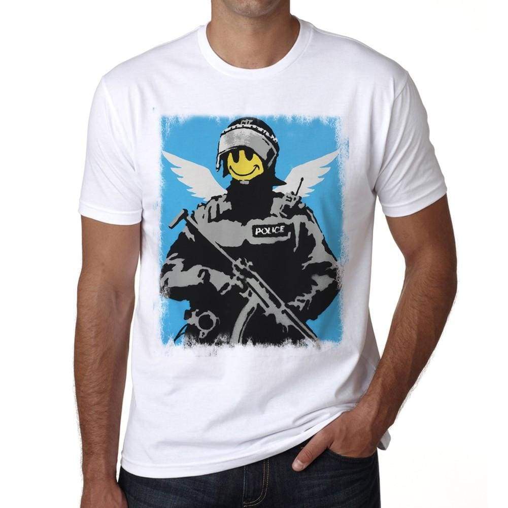 Angel Police Tshirt Mens Tee White 100% Cotton 00164