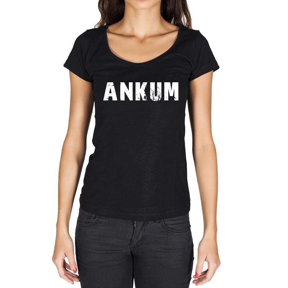 Ankum German Cities Black Womens Short Sleeve Round Neck T-Shirt 00002 - Casual