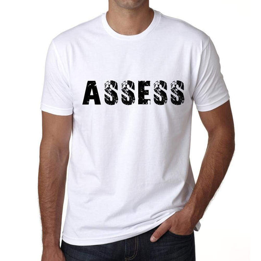 Assess Mens T Shirt White Birthday Gift 00552 - White / Xs - Casual