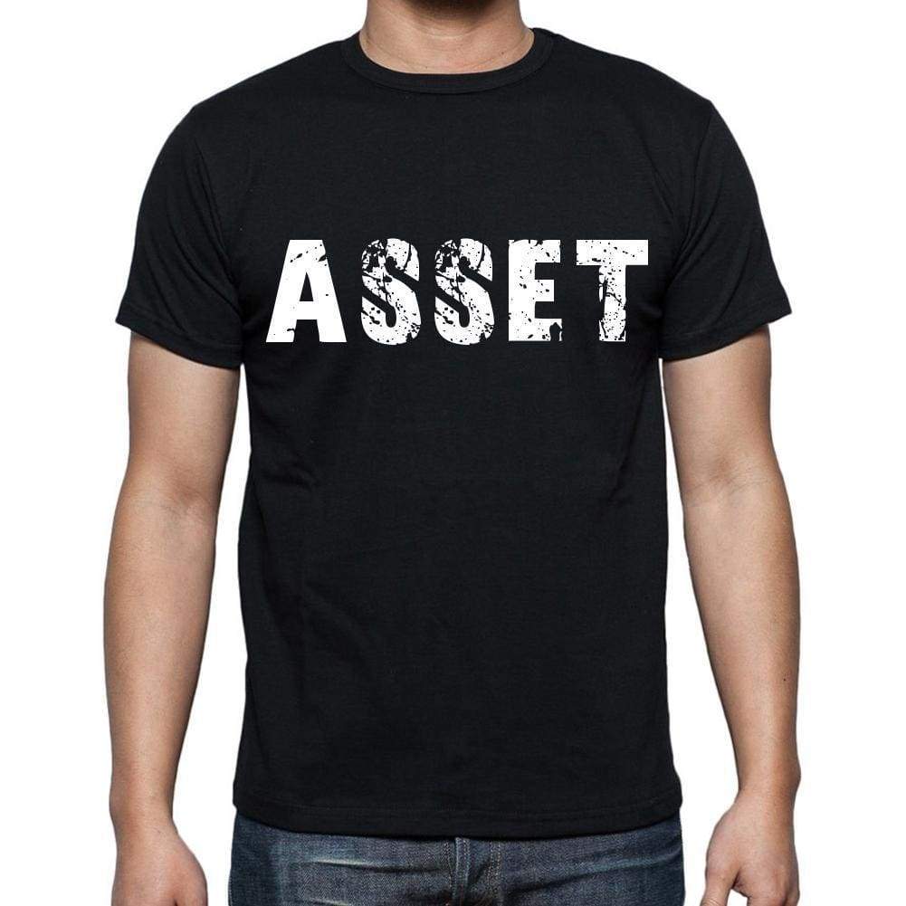 Asset White Letters Mens Short Sleeve Round Neck T-Shirt 00007